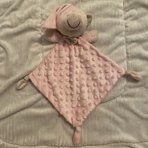 Interbaby Pink Bear Teddy Wearing Hat Plush Baby Security Blanket Lovey